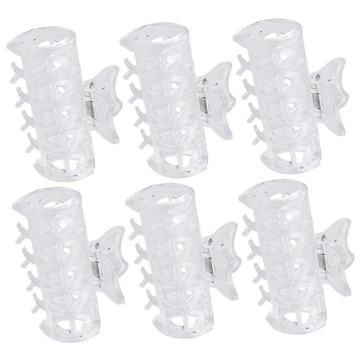 6pcs Heat Resistant Hot Roller Clips with Secure Grip for Effortless Waves and Curls Styling