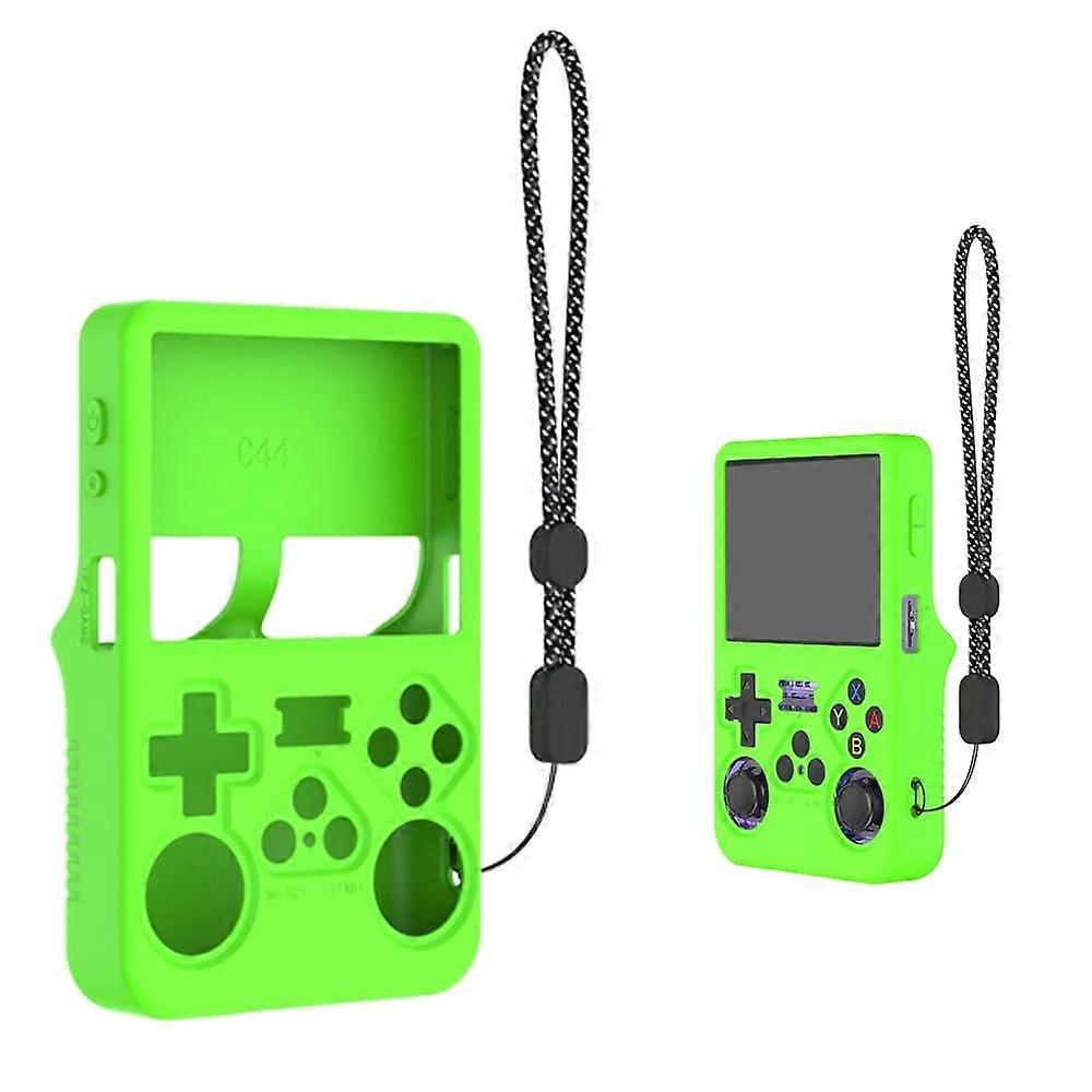Silicone Protective Case Compatible with ANBERNIC R36S Gaming Console Shockproof Dustproof Green