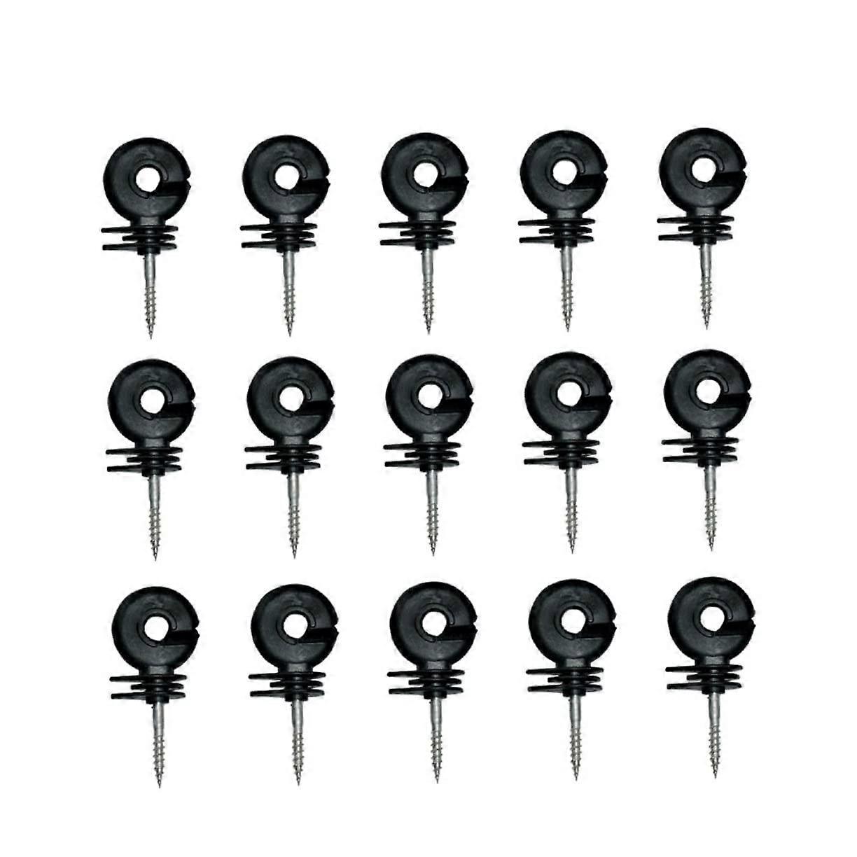 15pcs SelfTapping Electric Fence Insulators for Wood Posts,  Voltage Protection, Easy Install