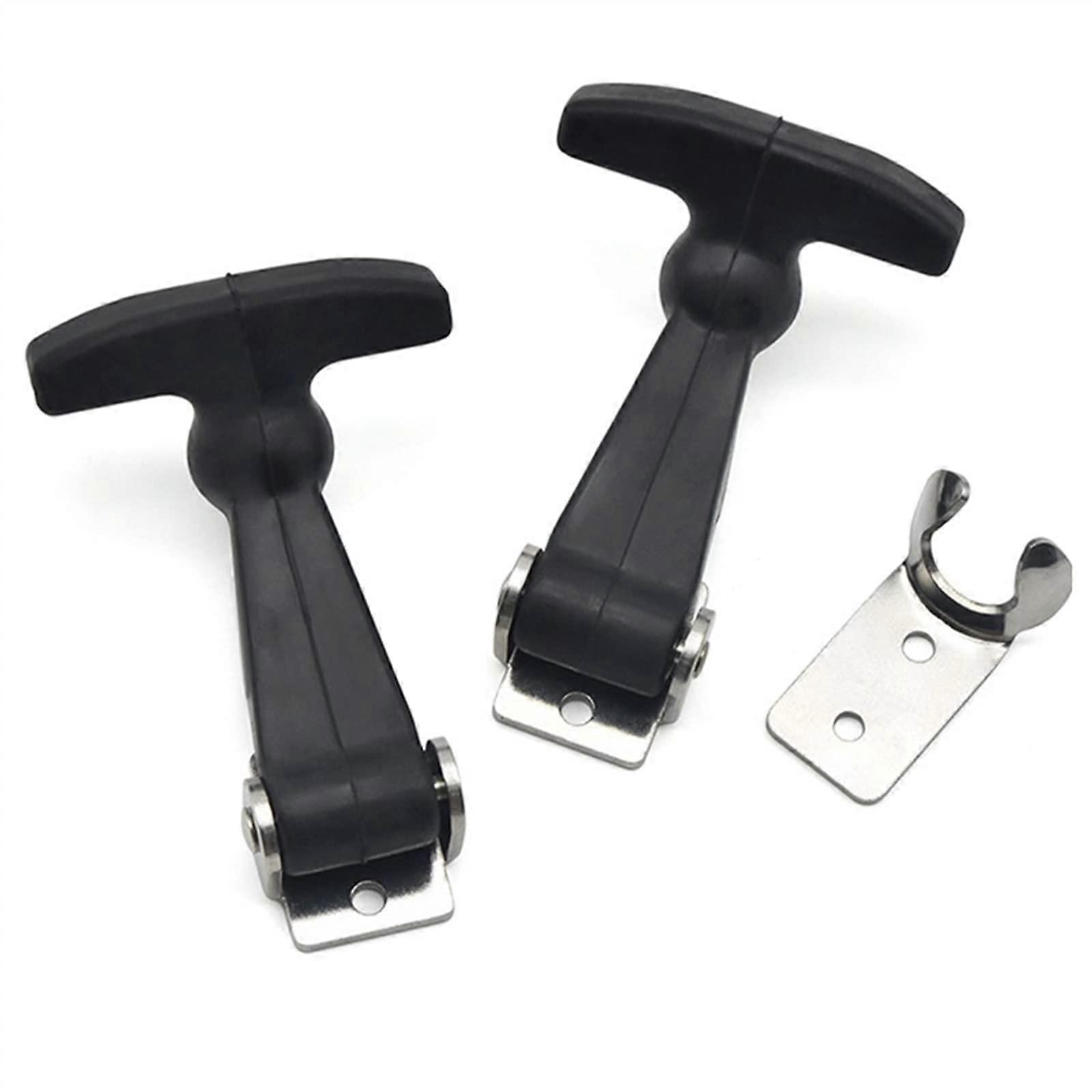 SUS304 Engine Cover Latch Buckle with Durable Rubber Elastic Strap for Secure Hood Lock