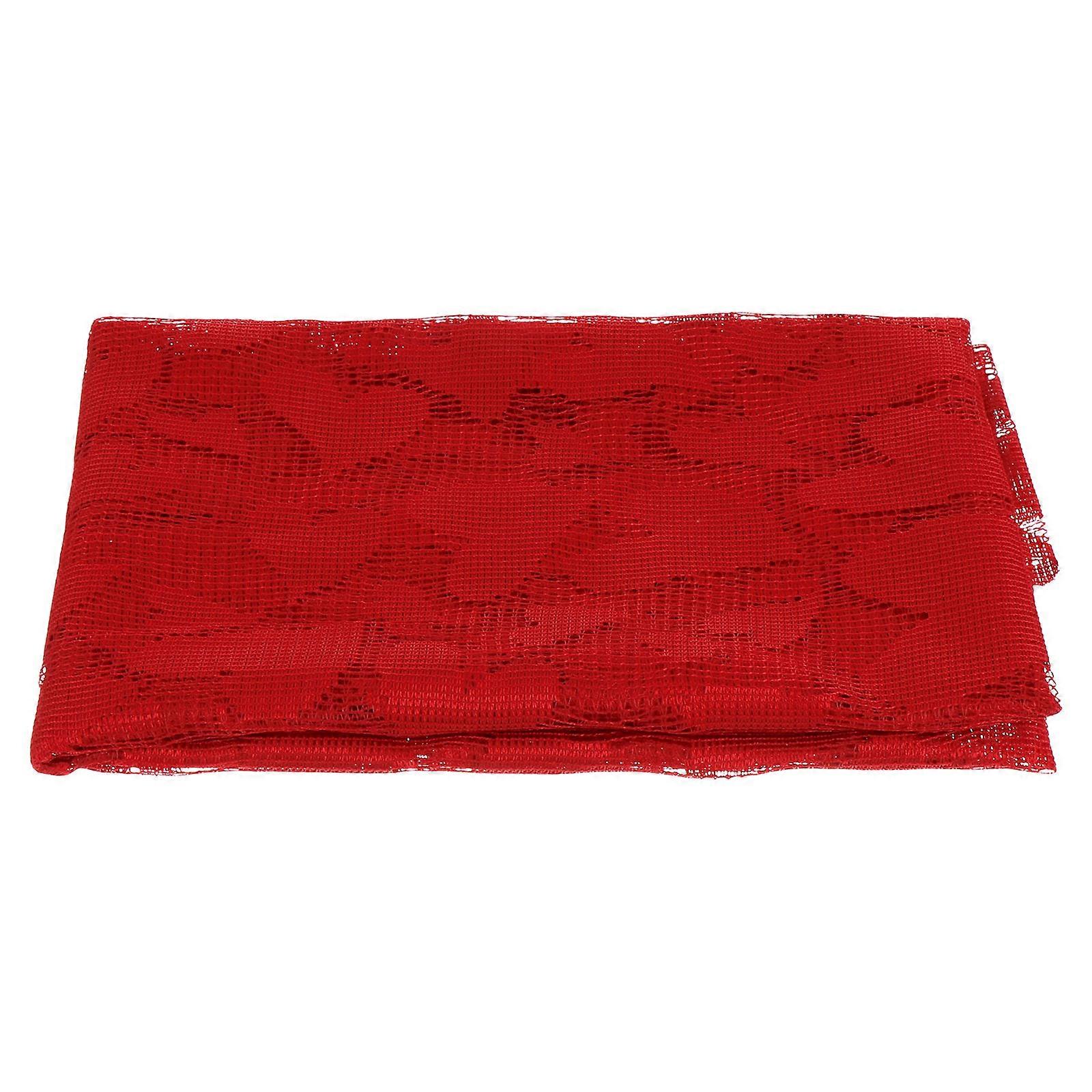 Love Heart Table Runner for Decoration Use 1Pcs Red Romantic Tablecloth