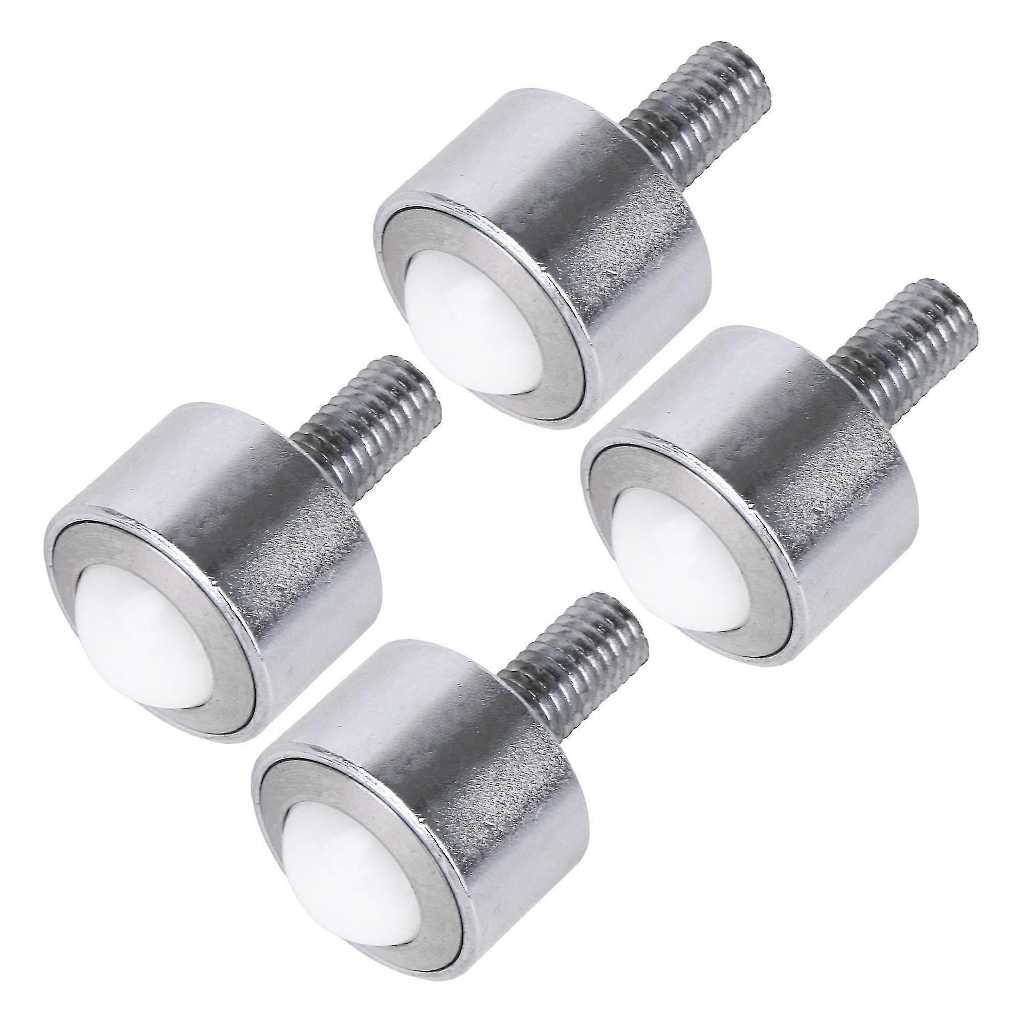 4x Nylon Rolling Ball Steel Transfer Bearing Caster 0.59inch 99lbs Capacity