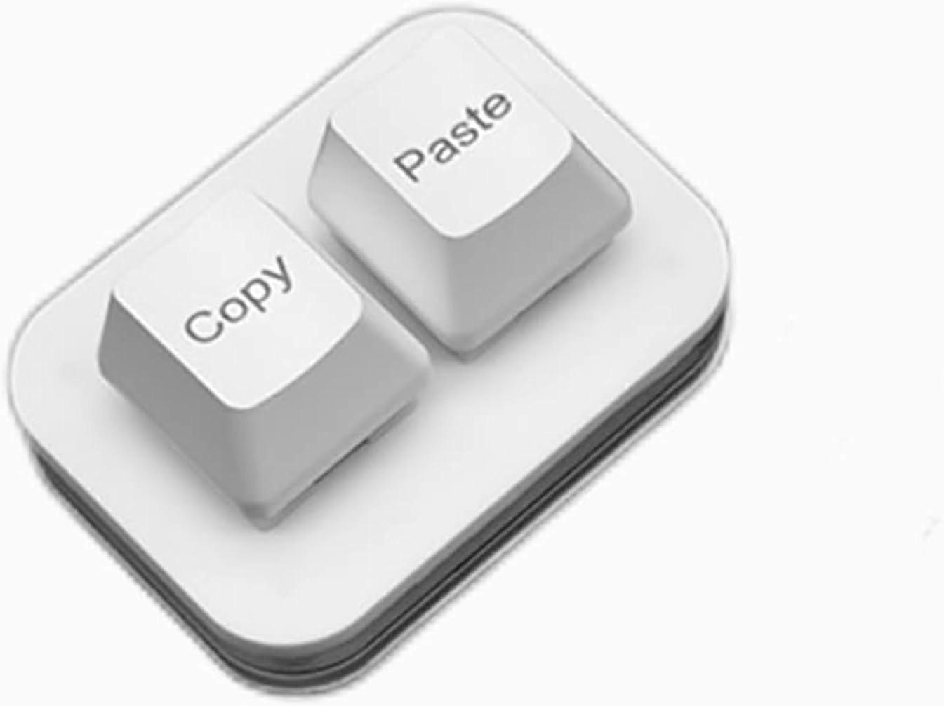 Mini 2-Key Copy and Paste Keyboard - Programmable Macro, Hot Swappable Mechanical With 1.5 Meter USB Data Cable (White)