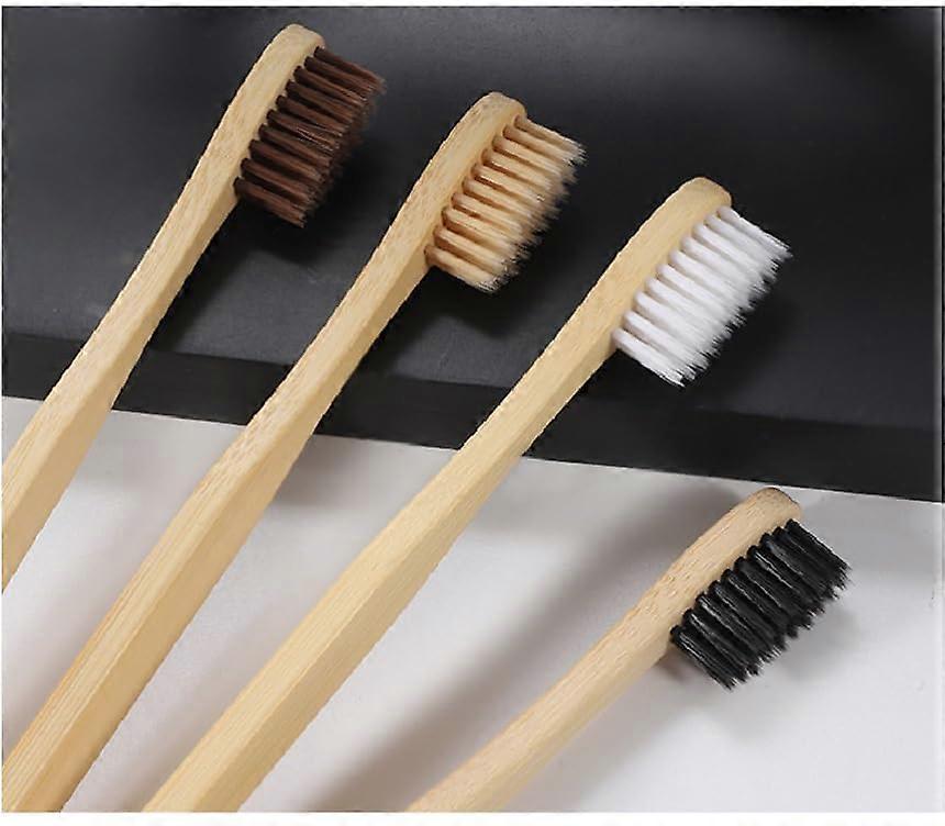 Bamboo Toothbrush Eco Friendly Compostable Handle Soft Bristles for Adults TravelFriendly