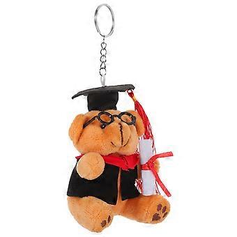 Dr Bear Keychain Graduation Cap Plush Bear for Hanging Keys