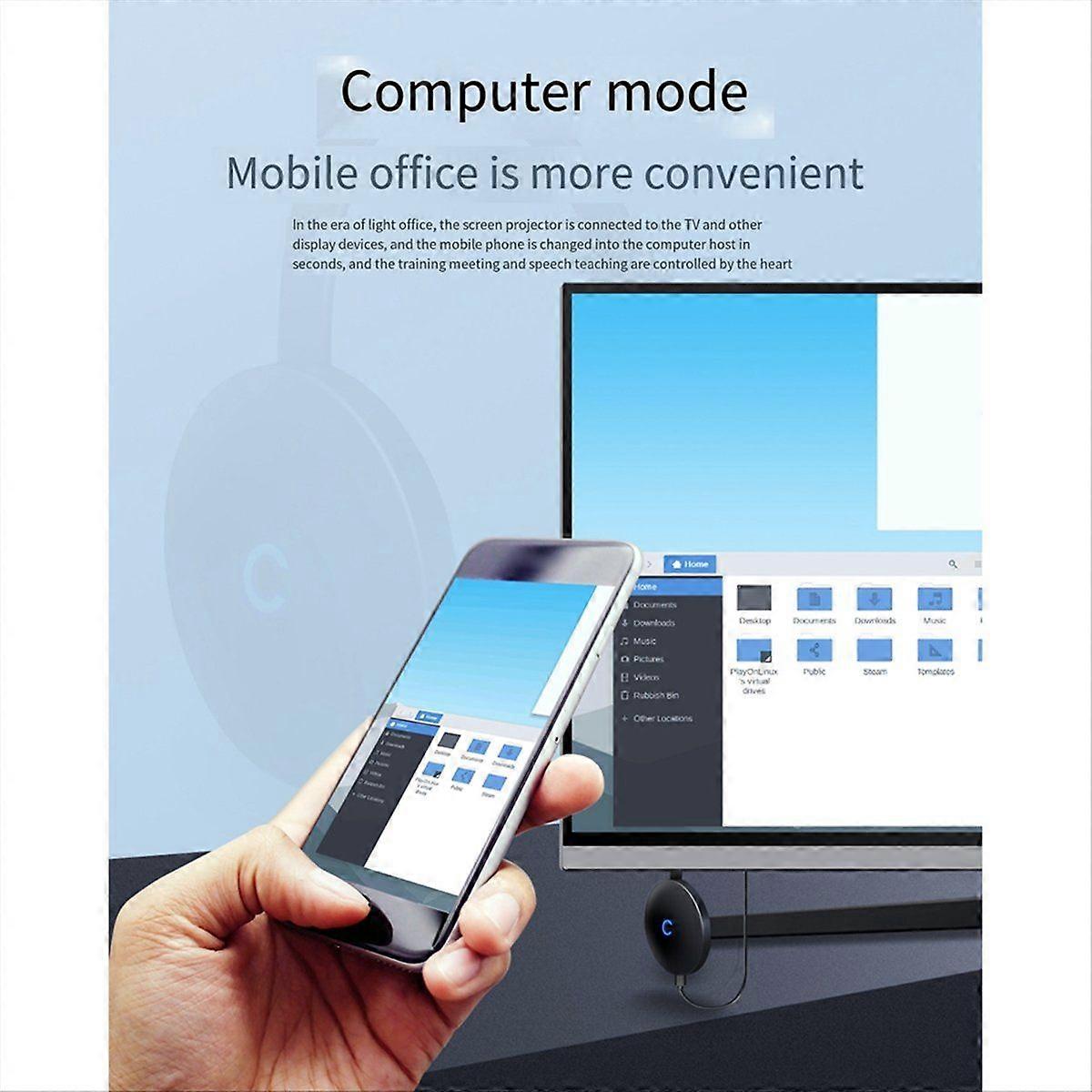 1080P Wireless HDMI-Compatible Streaming Adapter,for Phone/Tablet