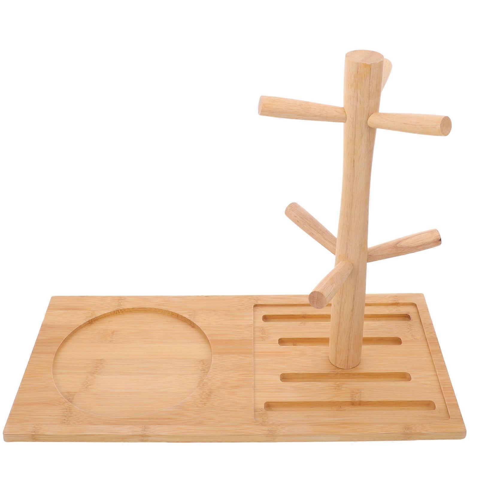 Wood Beige Baby Bottle Drying Rack for Quick Bottle Drying