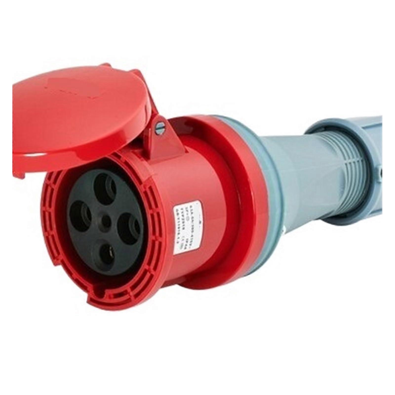Industrial Power Connector 63A 4Pin IP44 Waterproof Electrical Socket SplashProof 380V