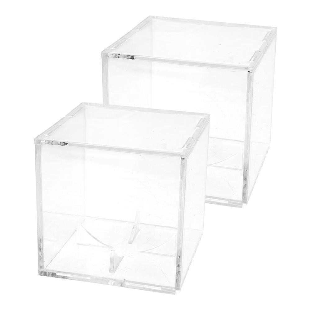 Baseball Display Holder for Storage 2Pcs Clear Acrylic Display Box