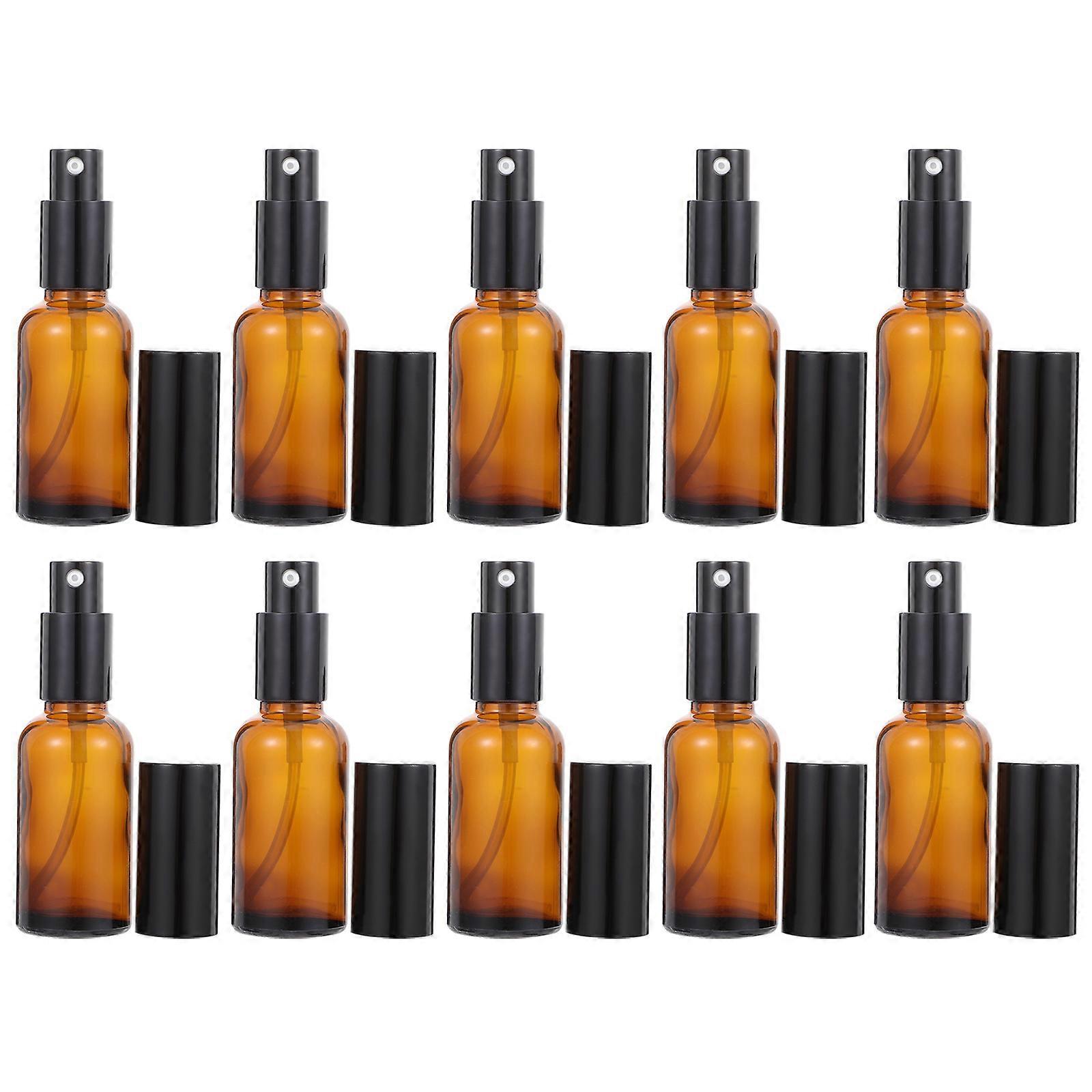 Brown Glass Perfume Bottle for Storage Use 30Pcs Cosmetic Container