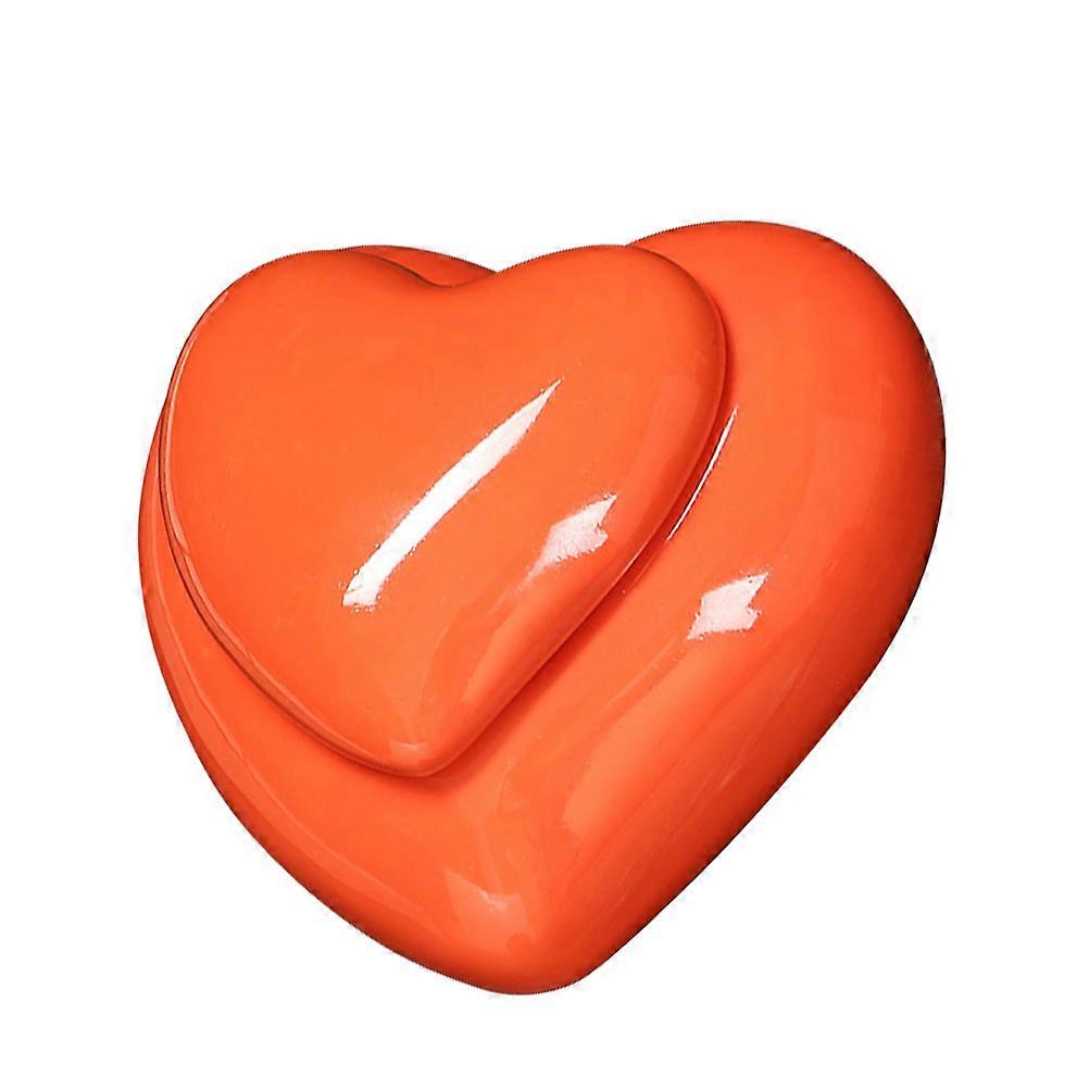 Tea Container Ceramic Creative Heart-Shaped Jar for Home Storage 1Pcs