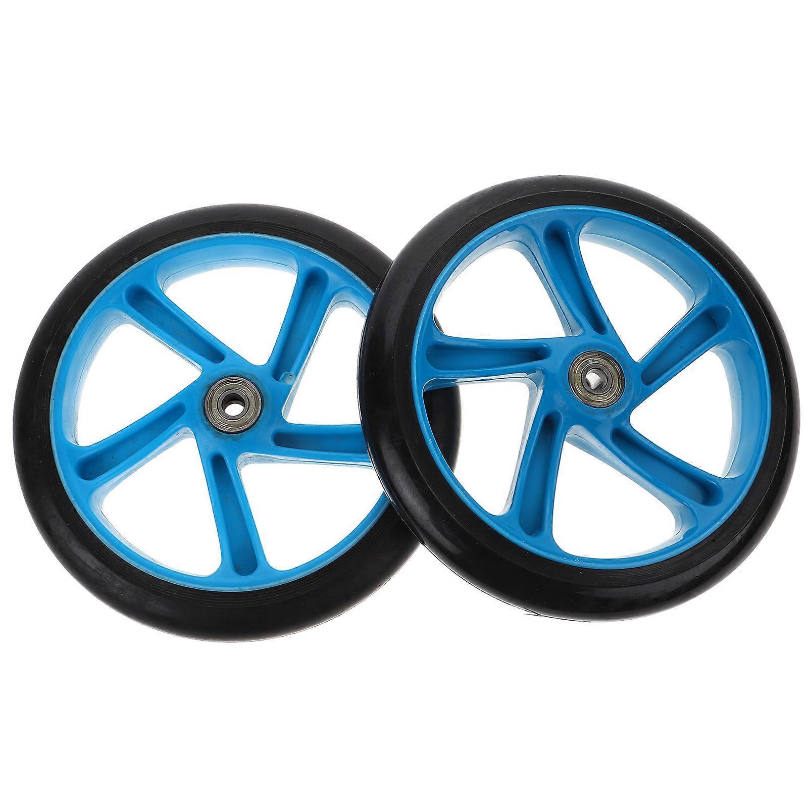 2Pcs High Elastic Scooter Wheels for Replacement Durable PU Scooter Wheels