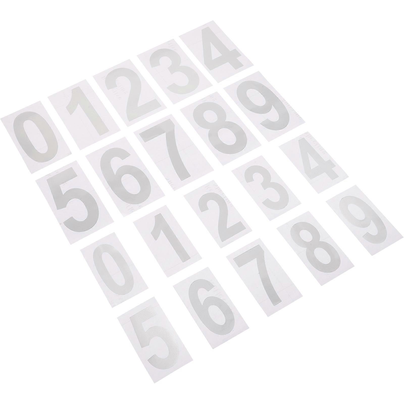 Large Number Stickers For Mailbox Fade-Resistant Rectangular Shape 4 Inch 2 Sets