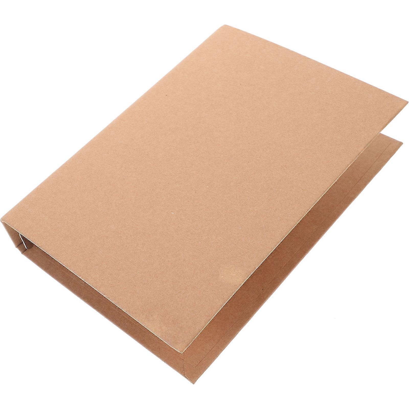Notebook Shell Brown Kraft Paper Binder Cover for School 4Pcs Pack