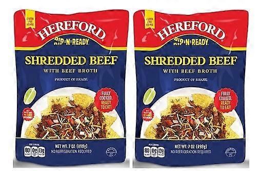 Hereford Shredded Beef with Beef Broth 2 Pack