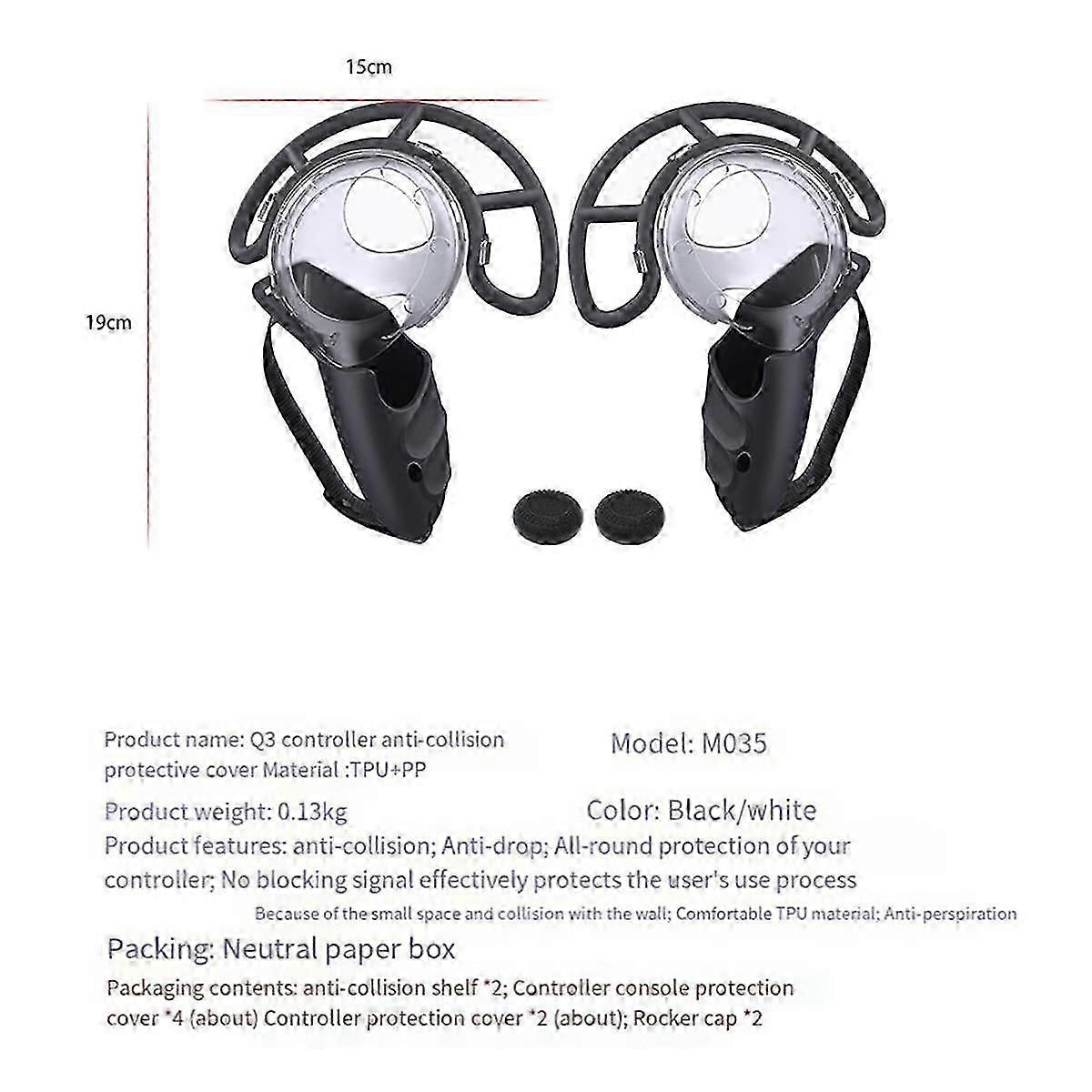 For 3 VR Wrist Strap Silicone Protective Cover Headset Controller Cover Handle Finger VR Accessories