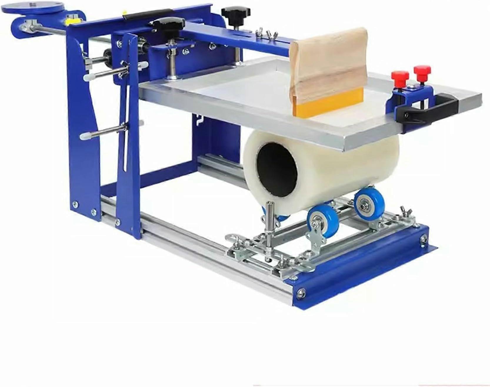 Manual Curve Screen Printing Machine for Cylindrical and Conical Bottles with Interchangeable Rollers