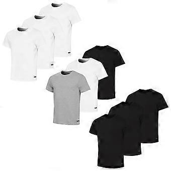 Conjunto de 3 camisetas clássicas de gola redonda em algodão stretch da Ted Baker para homem.