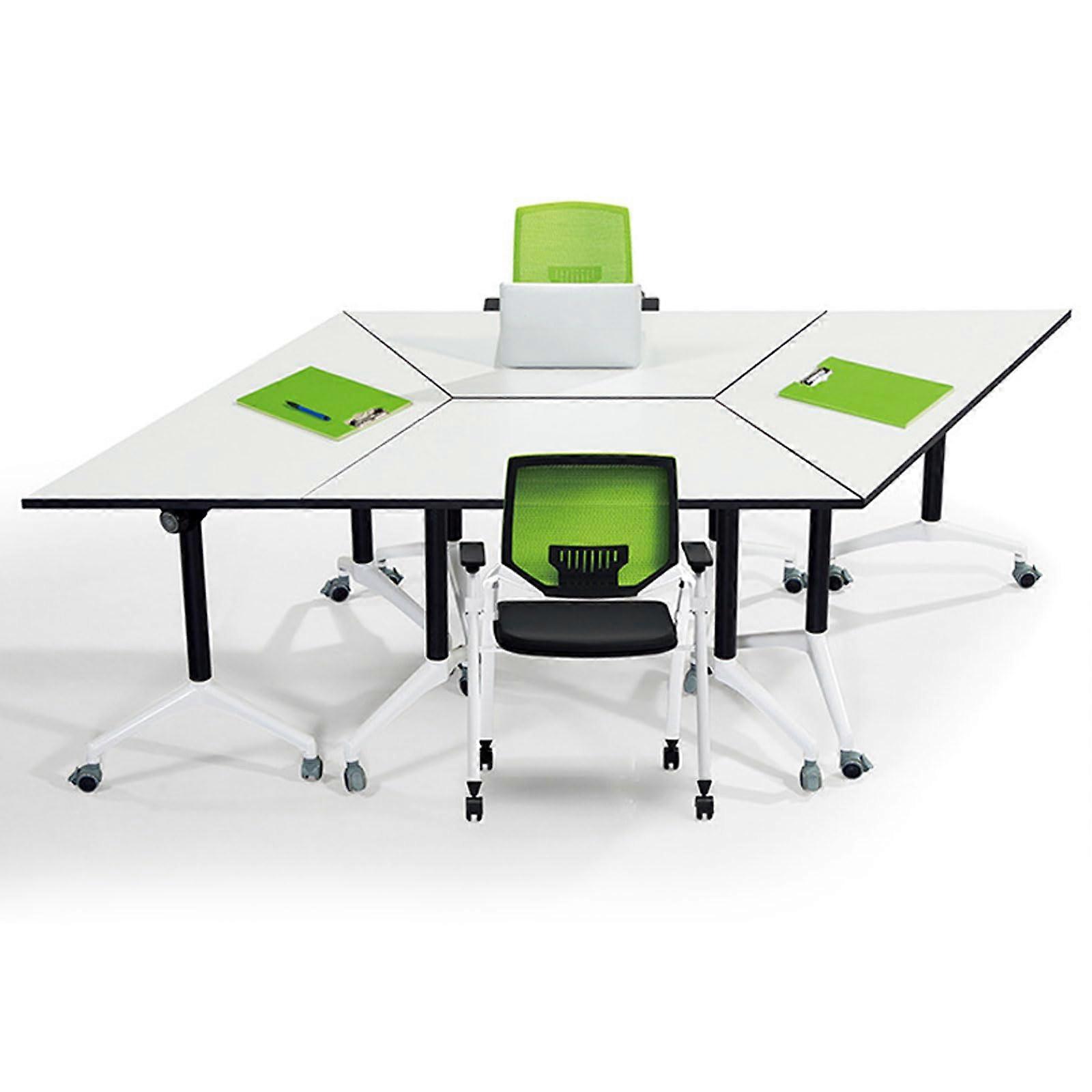 Folding Training Table Flip  Conference Room Desk with Wheels, SpaceSaving and ScratchResistant