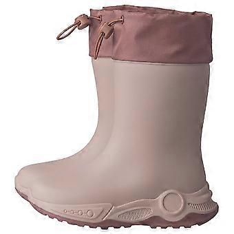 Jungen- und Mädchen-Regenstiefel, farblich abgesetzt, leicht, geschlossene Zehenpartie, nicht wasserdicht, elegant, für Kinder, Geburtstag, Hochzeit, Wochenende, braun, 10-11 Jahre