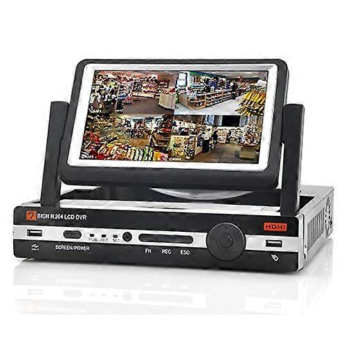 8 Channel Security DVR with Builtin 7' Display, HDMI Output, H.264, Mobile Viewing