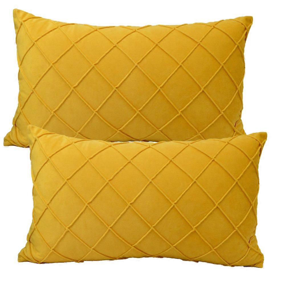 2pcs Rectangular pillowcase with striped pattern Simple solid color