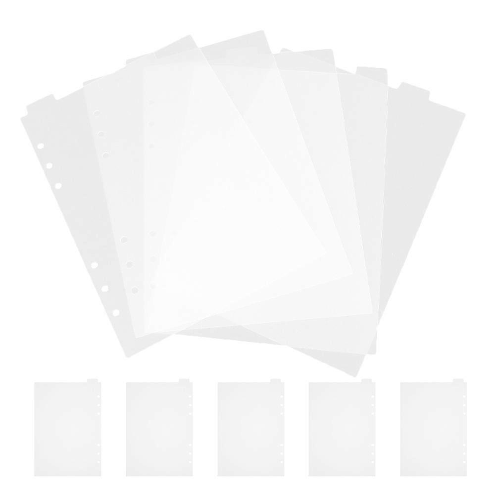 Transparent Binder Dividers PVC Notebook Tabs for 30 Sheets Set