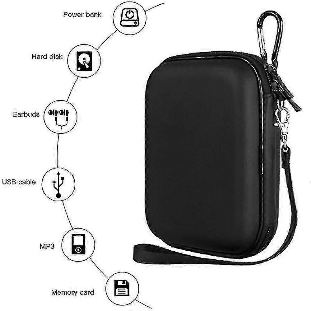 Shockproof Black Protective Case / Hard Drive Case For 2.5 Inch