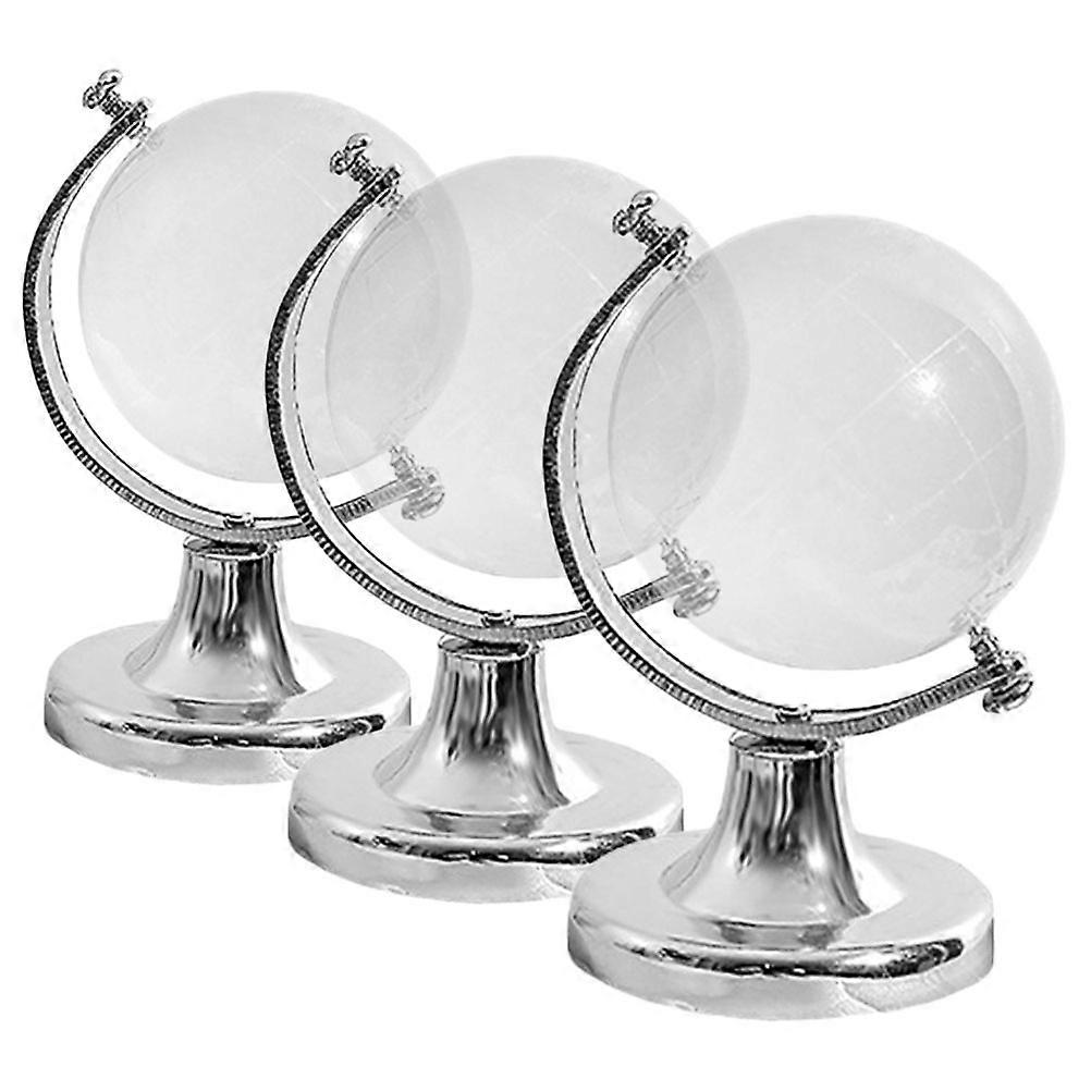 Transparent Crystal Globe Set 3Pcs for Decorative Globe Model