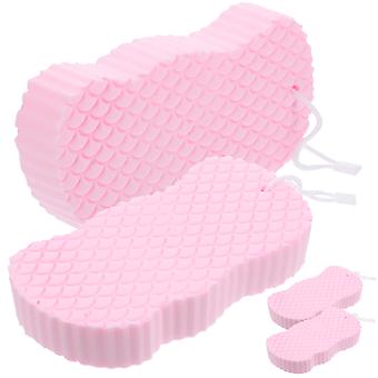 Violet Baby Body Scrubbers Supple Bath Sponges for Cleaning Use 4Pcs