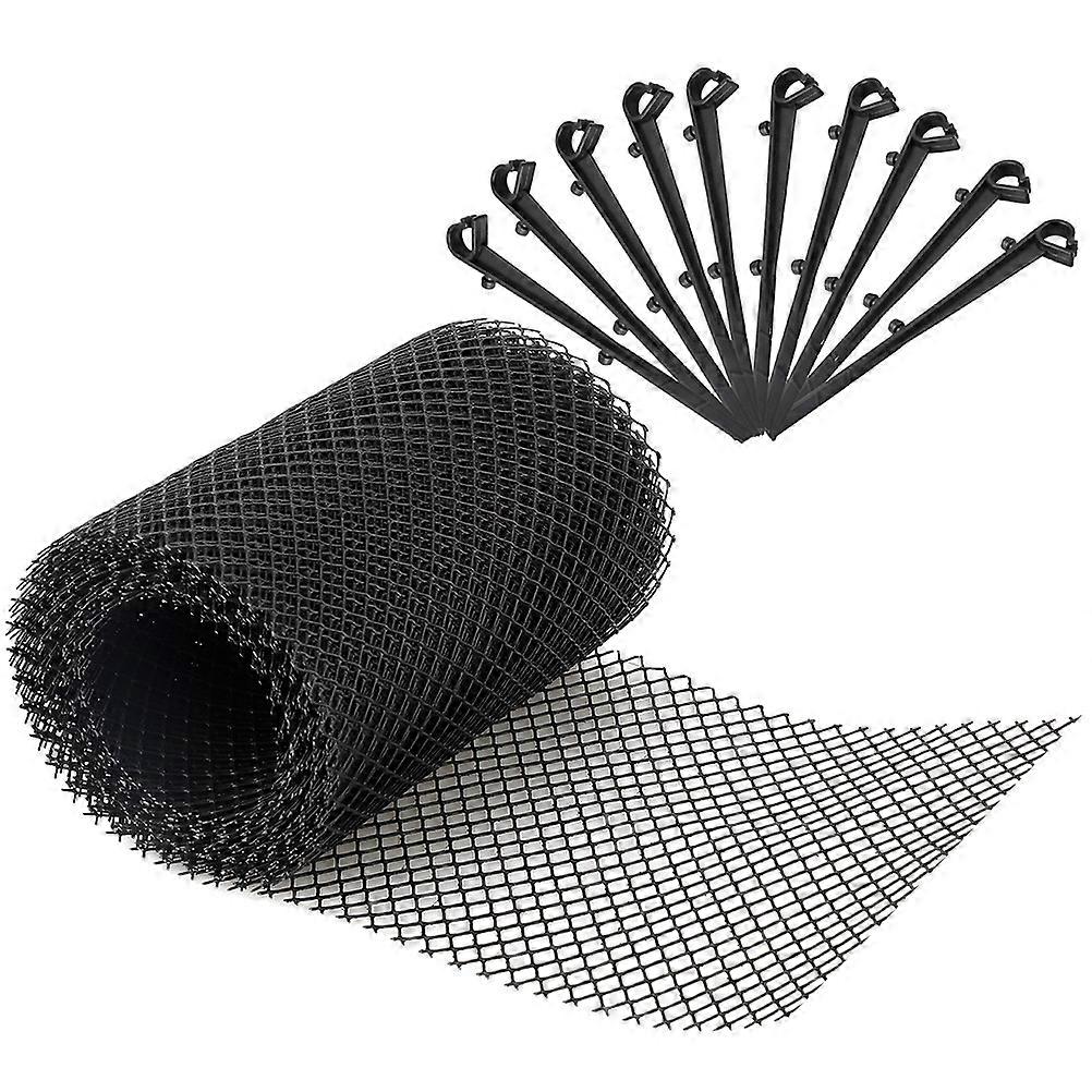 Black Gutter Guard Mesh for Anti-Blocking Filter 1Set Durable PP Material