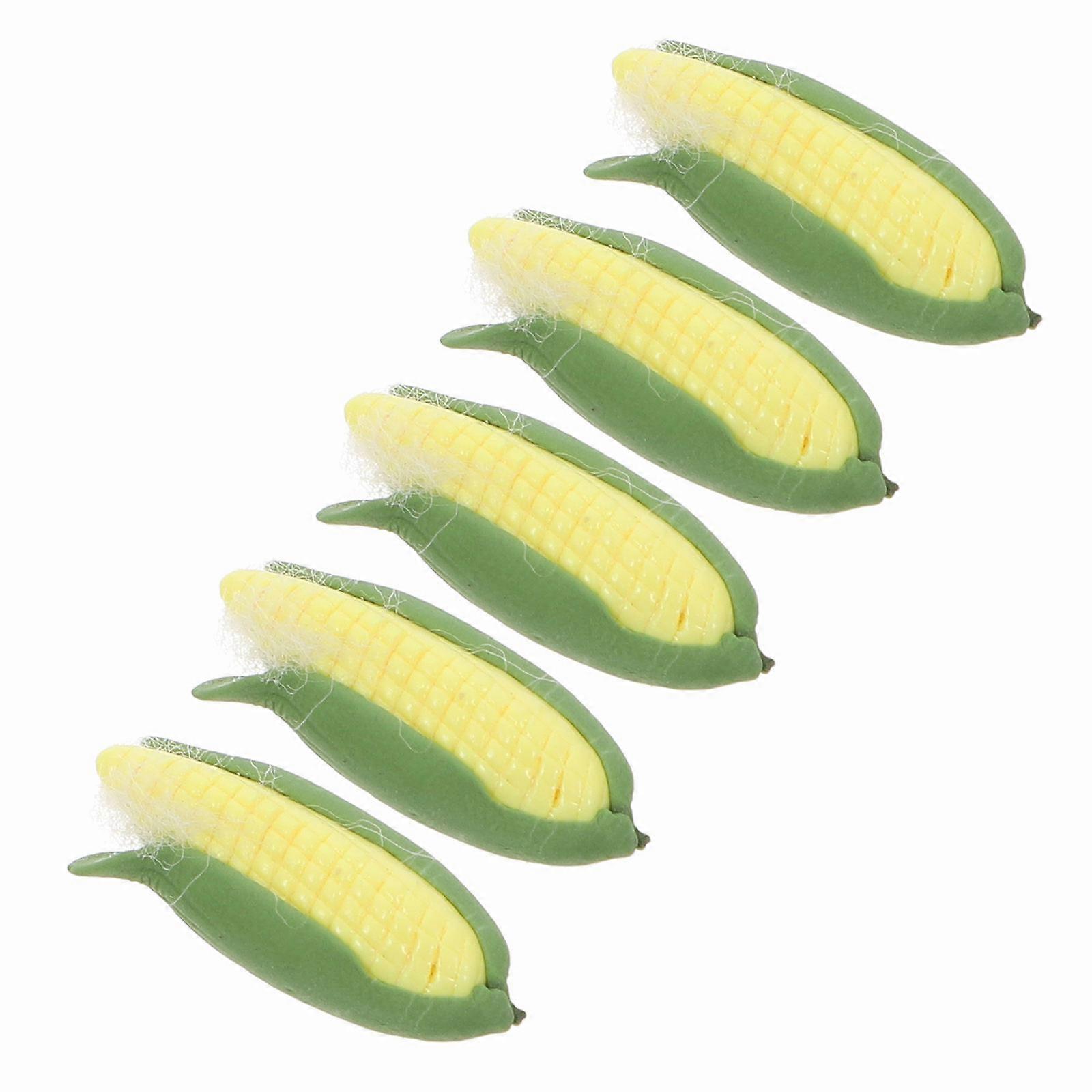 Mini Corn Models Clay Fake Corn for Home Decoration 5Pcs Assorted