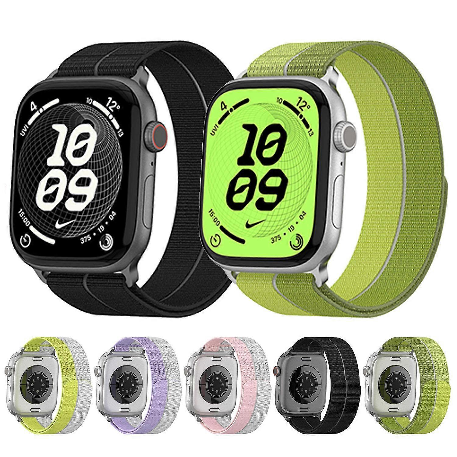 Feather Light Round Tail Nylon Loop Metal Interface Watch Band