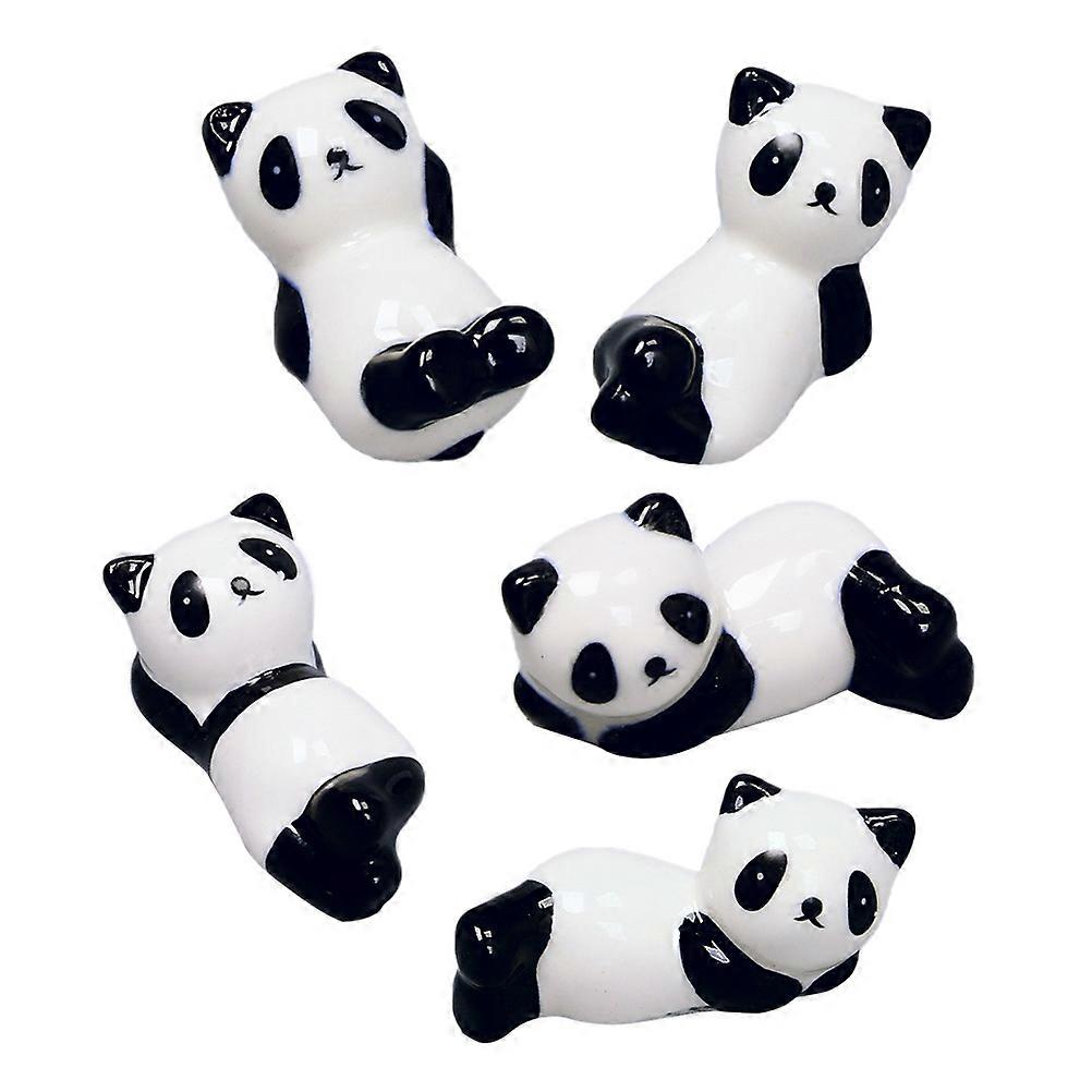 Panda Flatware Holder Ceramic Material Dining Accessory Kitchenware 5Set