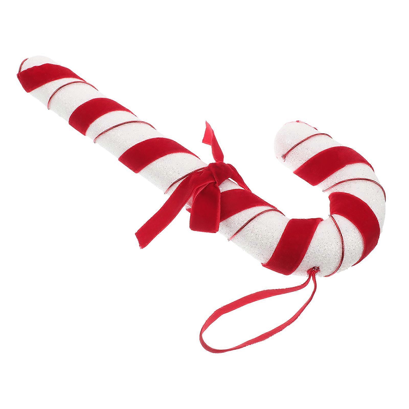 Multi Plush Candy Cane Ornaments for Festive Tree Hanging