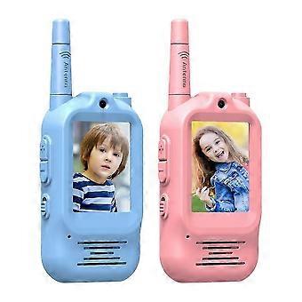 S88 2er-Pack Kinder-Video-Walkie-Talkies mit 300 m Reichweite, 2.0 HD-Bildschirm, wiederaufladbar, kabellos, für Jungen und Mädchen