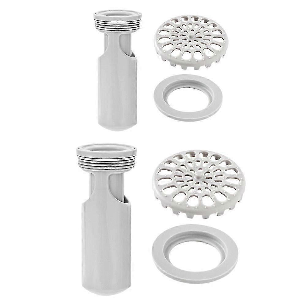 Bathroom Floor Drain Strainer for Deodorization 4Pcs Grey Set