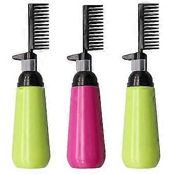3pcs Haarfärbeflaschen Wurzelkamm Applikatoren Haarfärbeflaschen für Barbershop