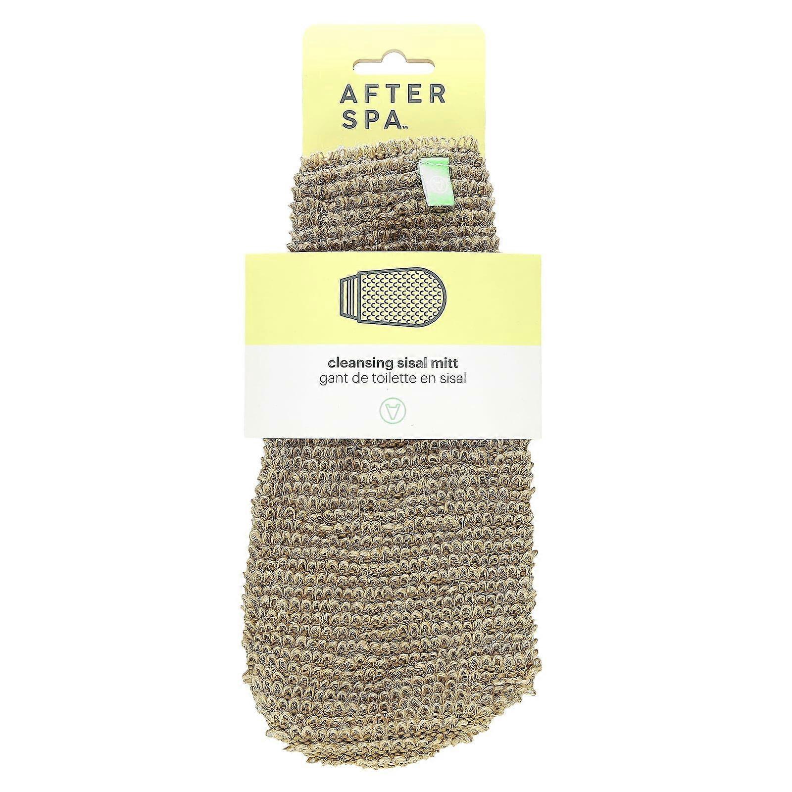 AfterSpa, Cleansing Sisal Mitt, 1 Mitt, 4-Pack