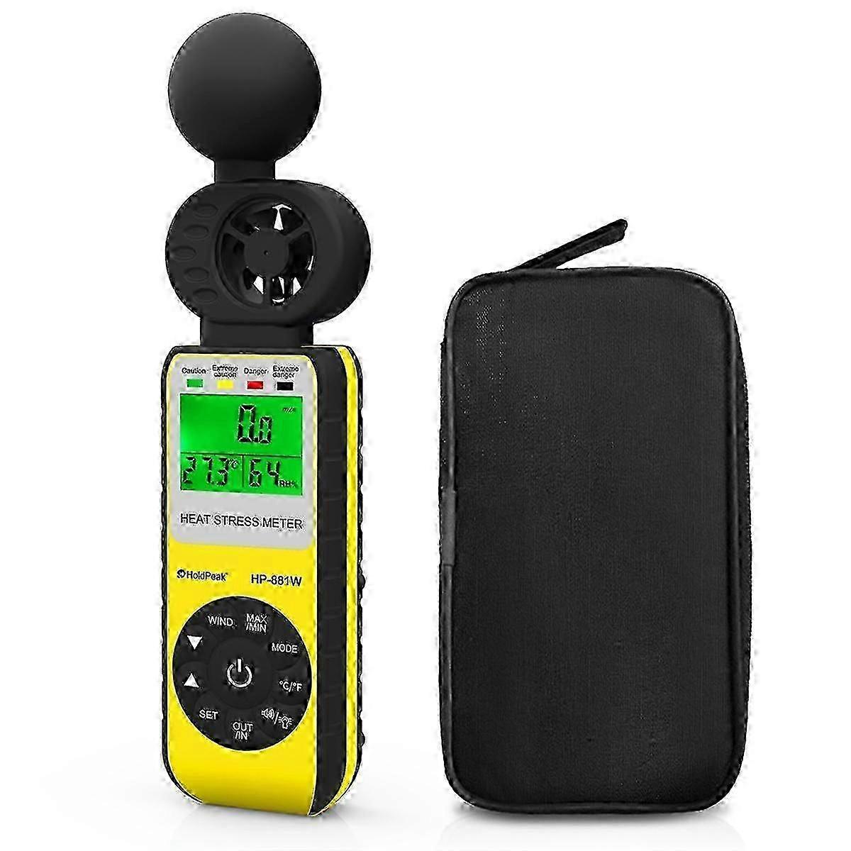 Digital Anemometer -881W(WBGT) Measuring Wind Speed Temperature Single Compass Anemometer Anemometer