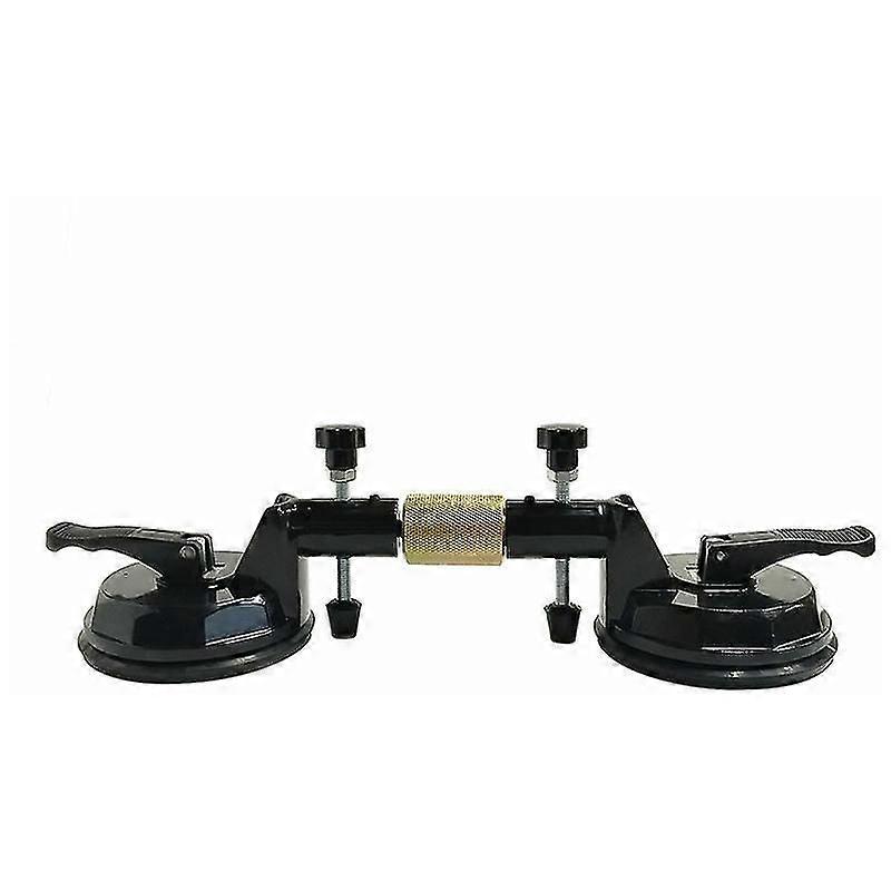 Adjustable stone seam suction cup for pulling and aligning tile and flat surfaces