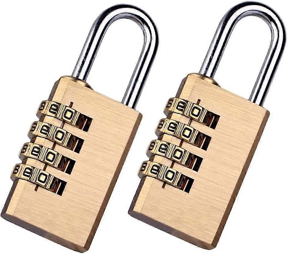2 Pack 4 Digit Combination Padlock, Padlock for Suitcases, Backpack, Cabinet