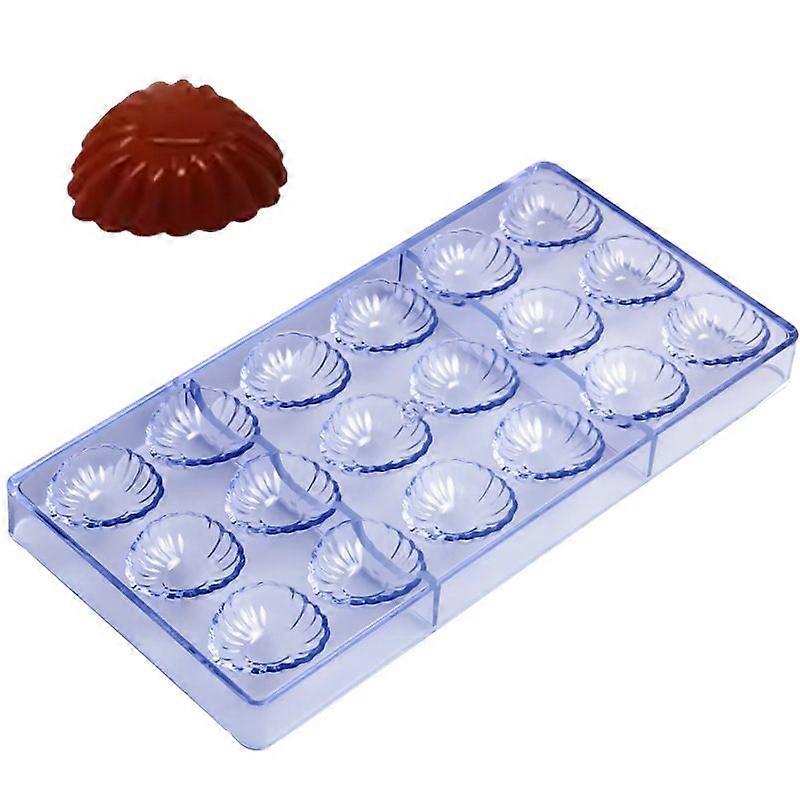 18-Cavity Shell-Shaped Chocolate Mold for Baking and Candy