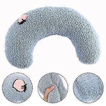 PING-Pet Dog Soft Bed Calming Neck Pillow Dogs Fluffy Calming Toy Half Donut Cuddler