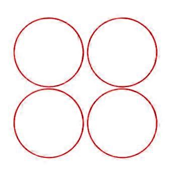 4Pcs Wheel Rim Protector Aluminum Alloy Scratch Resistant Car Rims Protection Decorative Ring for 19 Inch Hub Red