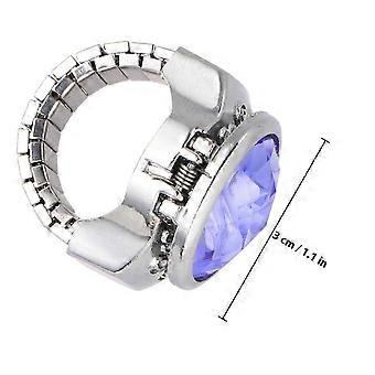 Quartz Finger Watch Novelty Design Purple Oval Band Decoration Employee Benefits Christmas Birthday 1Pcs