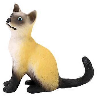 Siamese Cat Model Plastic Cat Plaything for Decoration Realistic Design