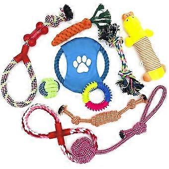 Puppy Dog Chew Toys Teething Training10pcs Dog Rope Toys 100 Natural Cotton Rope