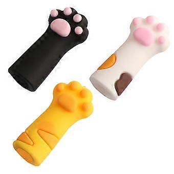3szt Cat Paw Silikonowy pokrowiec na trzpień Rękaw ochronny do nożyczek do paznokci