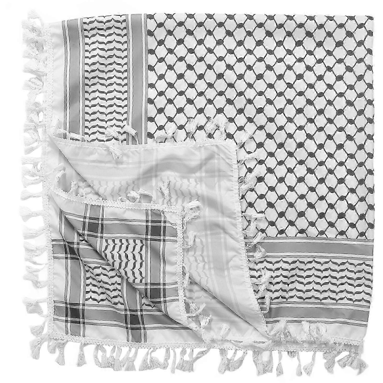 Black Arab Head Wrap Scarf compatible with Outdoor Activities with Polyester